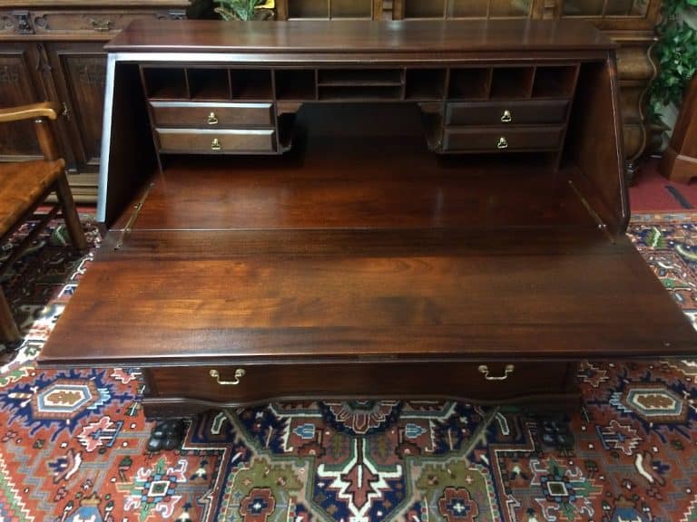 Vintage Secretary Desk, Mahogany Wood, Hairy Paw Foot Desk