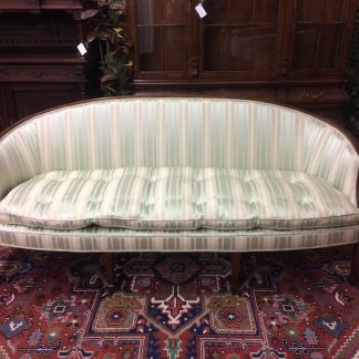 Vintage Sofa, Sheraton Style Sofa, Mint Striped Sofa