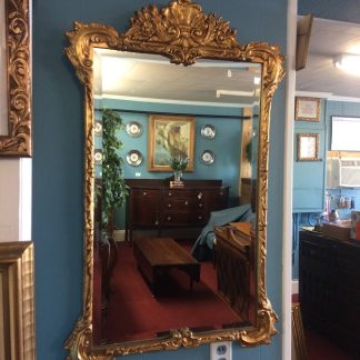 Vintage Gold Mirror, Fancy Beveled Mirror