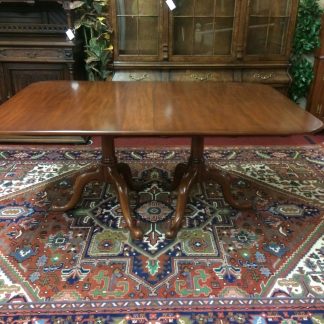 Vintage Dining Table, Double Pedestal Table, Henkel Harris Furniture