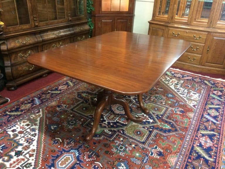 Vintage Dining Table, Double Pedestal Table, Henkel Harris Furniture