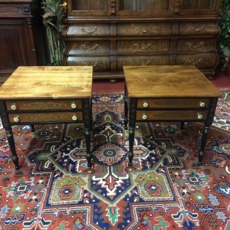 Vintage Hitchcock End Tables, The Pair