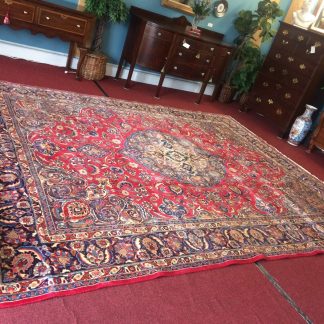 Vintage Mashad Persian Rug, Oriental Rug