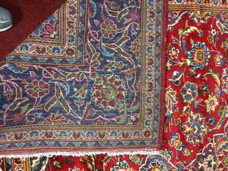 Vintage Oriental Rug, Kashan Persian Rug, 8 ft by 11.5 ft