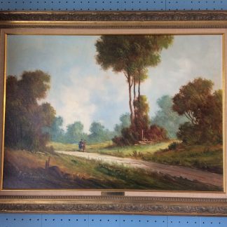 Vintage Oil Painting, Framed Oil Painting on Canvas, Solenghi Painting