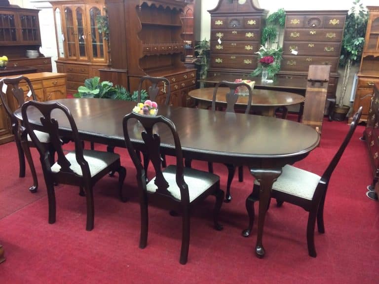 Vintage Dining Table, Cherry Wood, Ethan Allen Furniture