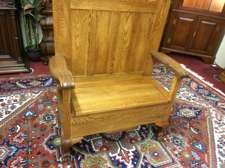 Antique Hall Tree, Oak Coat Rack