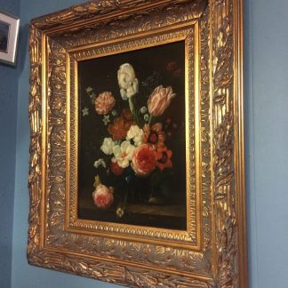 Vintage Painting, Oil on Board, Framed Artwork, Lawrence Backer