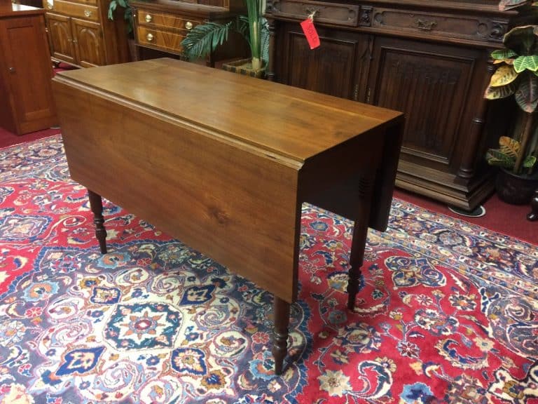 Antique Drop Leaf Table, Narrow Drop Leaf Table