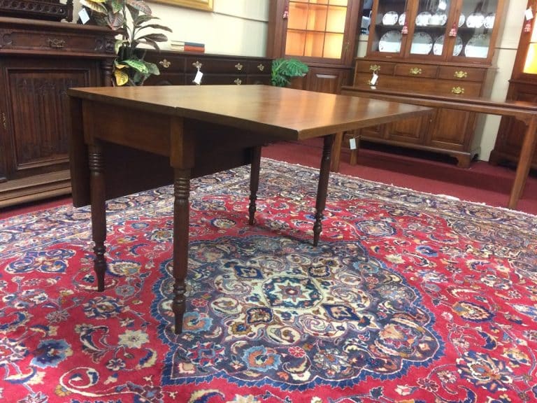 Antique Drop Leaf Table, Narrow Drop Leaf Table