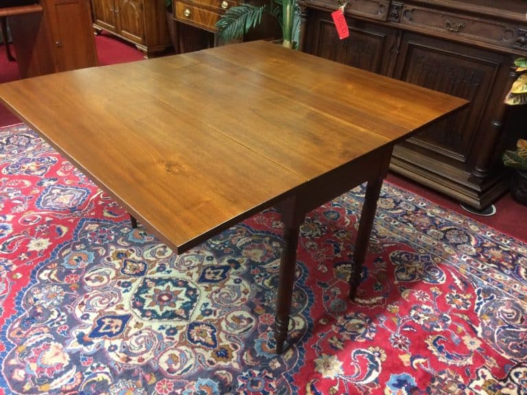 Antique Drop Leaf Table, Narrow Drop Leaf Table