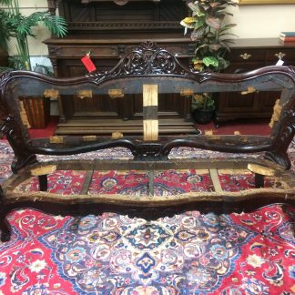 Antique Victorian Sofa Frame, Carved Antique Sofa