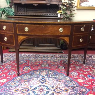 Vintage "D-Shaped" Sideboard, Inlaid Buffet