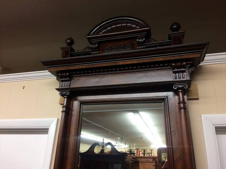 Antique Pier Mirror, Large Antique Wall Mirror, Victorian Mirror