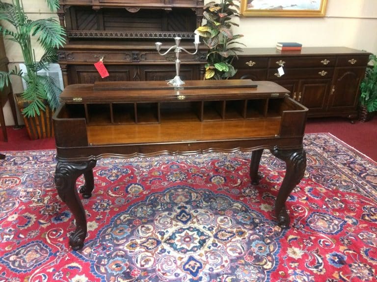 Antique Spinet Desk, Antique Piano Organ Converted to Desk