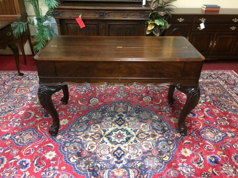 Antique Spinet Desk, Antique Piano Organ Converted to Desk