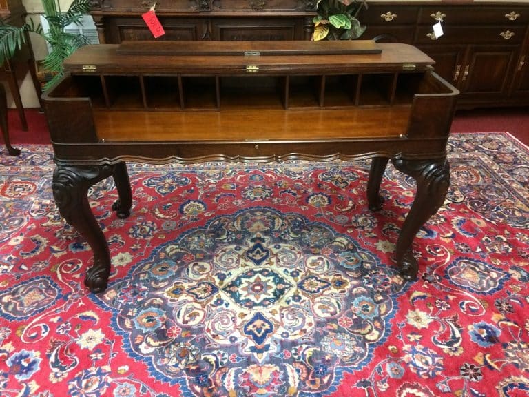 Antique Spinet Desk, Antique Piano Organ Converted to Desk