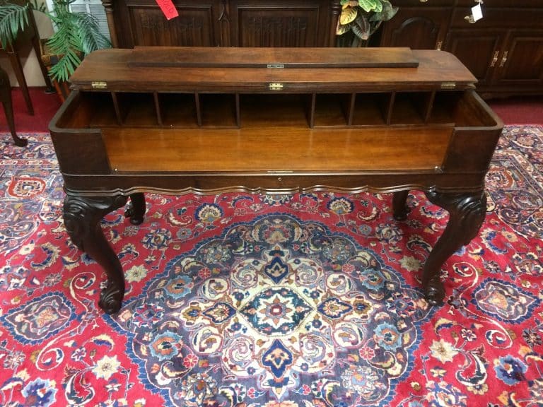 Antique Spinet Desk, Antique Piano Organ Converted to Desk