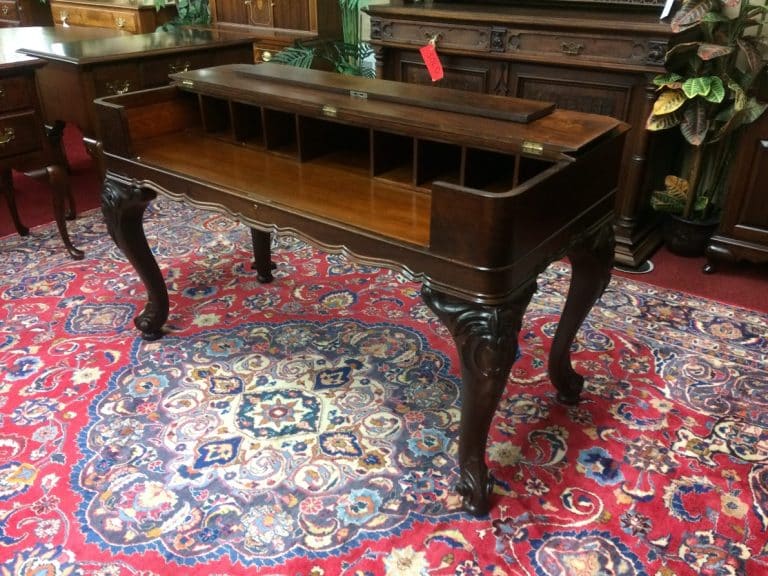 Antique Spinet Desk, Antique Piano Organ Converted to Desk