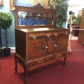 Antique Oak Sideboard, Art Nouveau Furniture