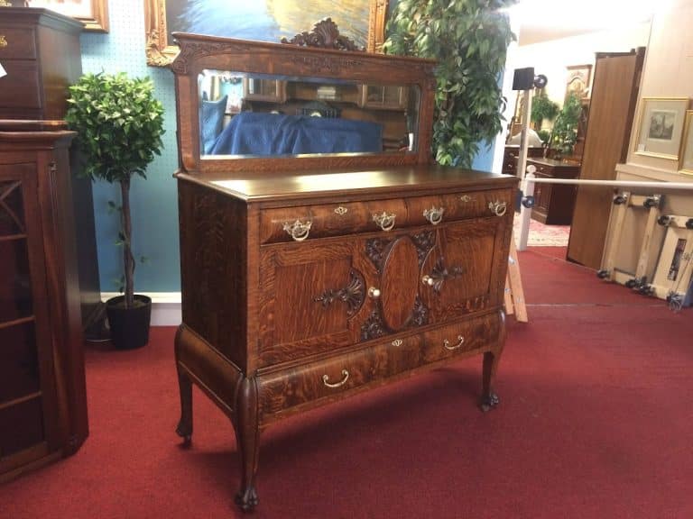 Antique Oak Sideboard, Art Nouveau Furniture