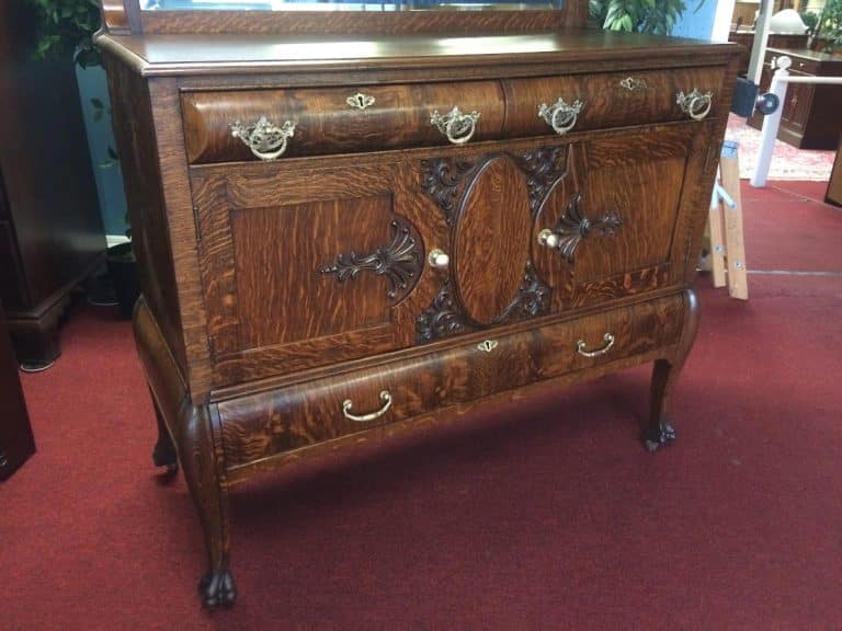 Antique Oak Sideboard, Art Nouveau Furniture