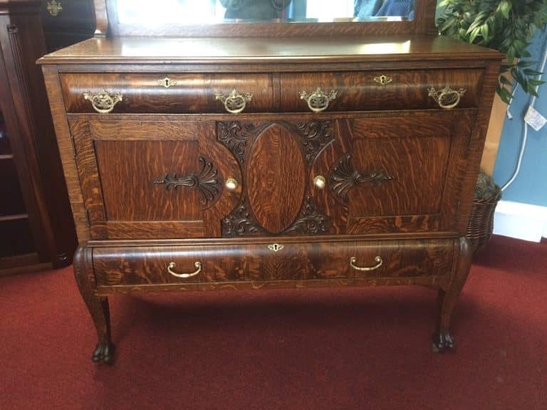 Antique Oak Sideboard, Art Nouveau Furniture