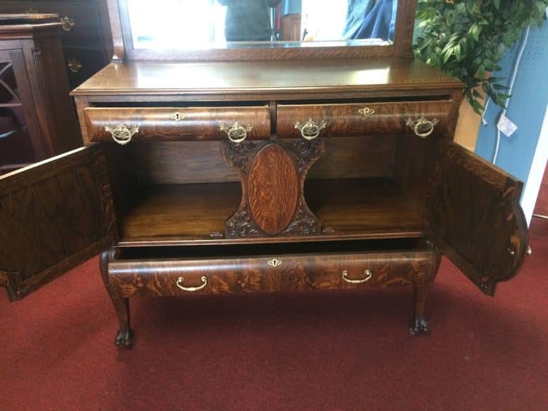 Antique Oak Sideboard, Art Nouveau Furniture