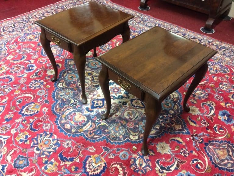 Vintage Cherry End Tables, Affordable Used Furniture