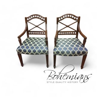 Vintage Maitland Smith Accent Chairs, The Pair