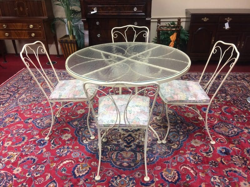 Vintage Patio Furniture, Wrought Iron Dinette Set