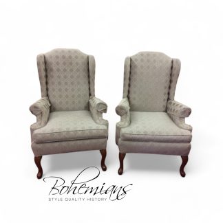 Vintage Wingback Chairs, Clayton Marcus Furniture, The Pair