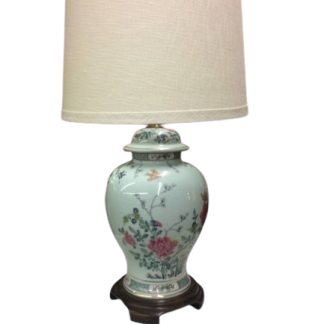 Vintage Chinoiserie Lamp, Asian Style Lamp