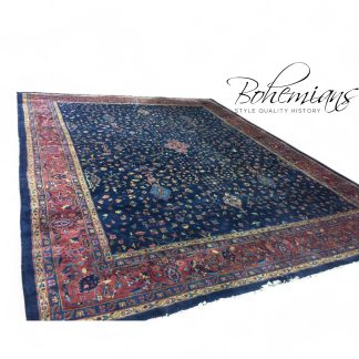 Vintage Persian Rug, Blue Persian Room Size Rug