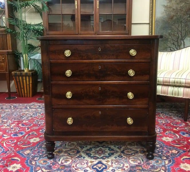 Antique Chest of Drawers, Four Drawer Chest, Mahogany Dresser
