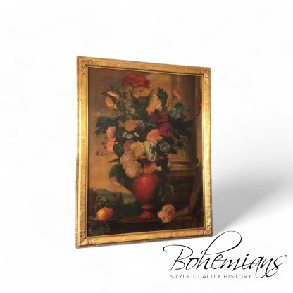 Antique Painting, Vase with Flowers Painting, Still Life