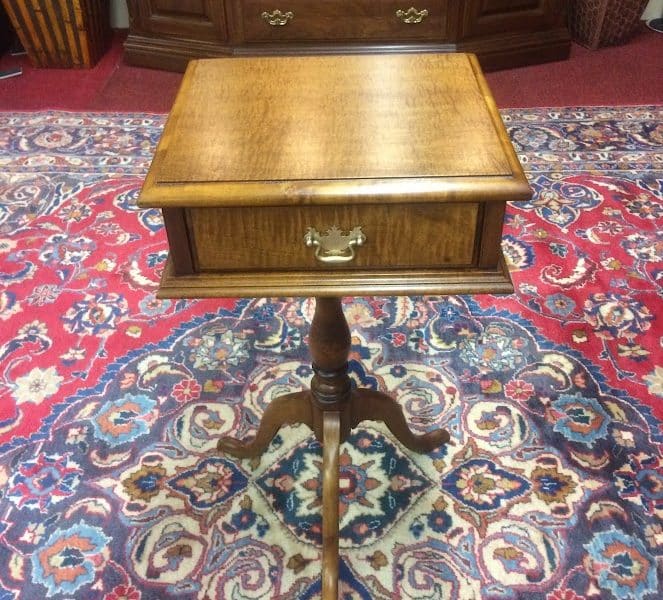 Vintage End Table, Tiger Maple End Stand