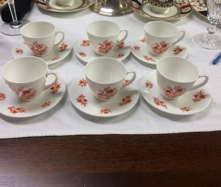 Royal Crown Derby Cups and Saucers, Set of Six