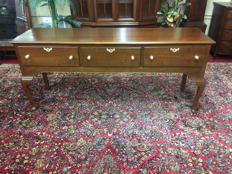 Vintage Huntboard, Custom Made Sideboard, Walnut Wood, Lesher Furniture