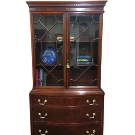 Vintage China Cabinet, Mahogany Cabinet, Federal Style Cabinet or Bookcase