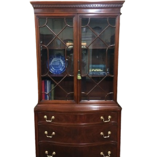 Vintage China Cabinet, Mahogany Cabinet, Federal Style Cabinet or Bookcase