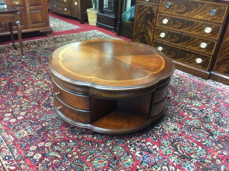 Vintage Clover Shaped Coffee Table, Large Coffee Table