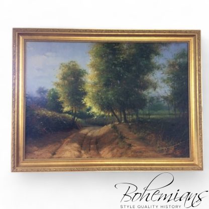 Vintage Oil Painting on Canvas, Framed