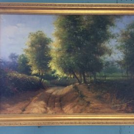 Vintage Oil Painting on Canvas, Framed