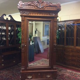 Antique Wardrobe, Victorian Armoire, Walnut Armoire