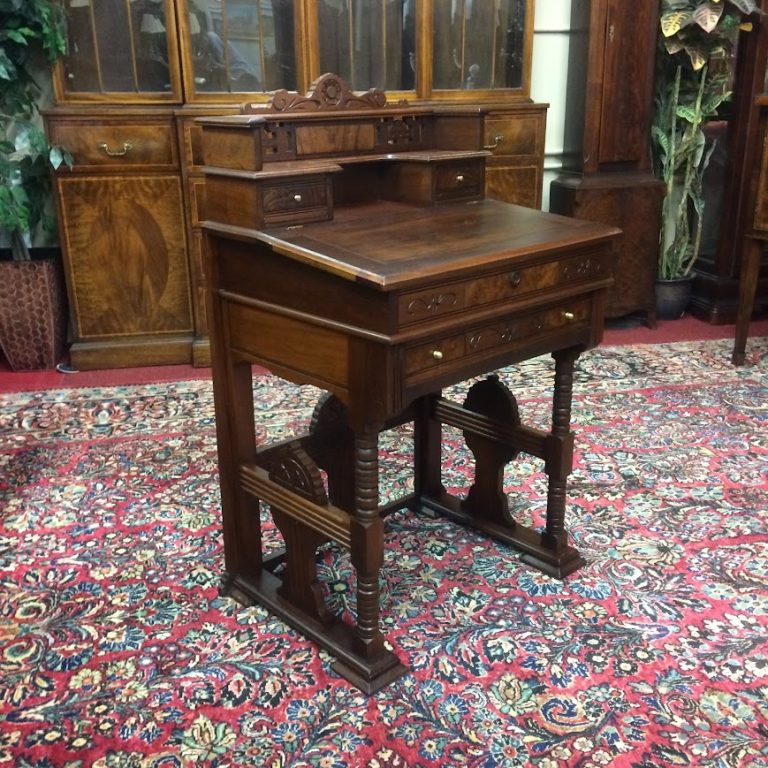 Antique Victorian Desk, Davenport Desk, Walnut Desk