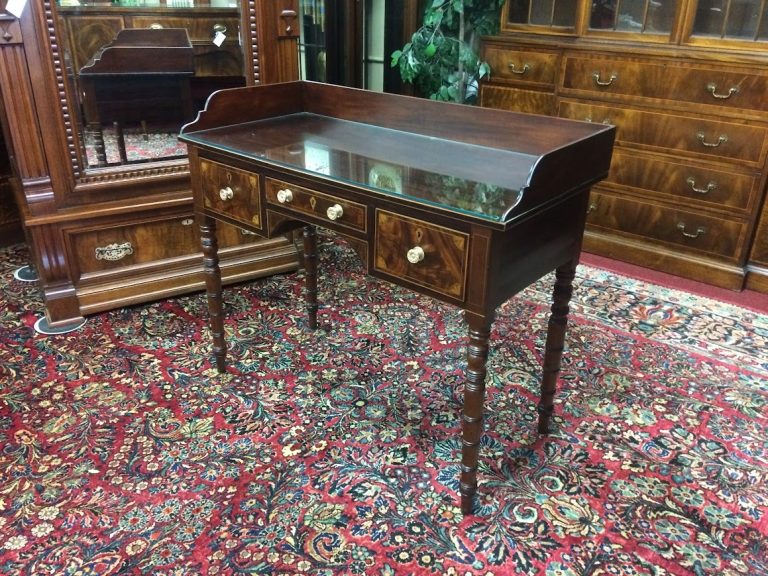 Antique Desk, Federal Desk, Inlaid Federal Desk