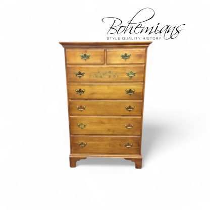 Vintage Tall Chest of Drawers, Hitchcock Furniture, Maple Chest