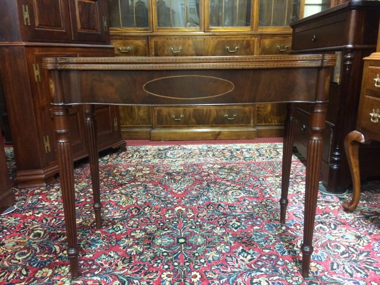 Inlaid,antique furniture, Antique Games Table, Federal,federal furniture, Mahogany, Circa 1820, Restored, early 19th century