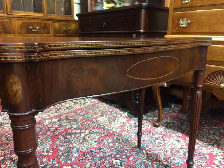 Inlaid,antique furniture, Antique Games Table, Federal,federal furniture, Mahogany, Circa 1820, Restored, early 19th century